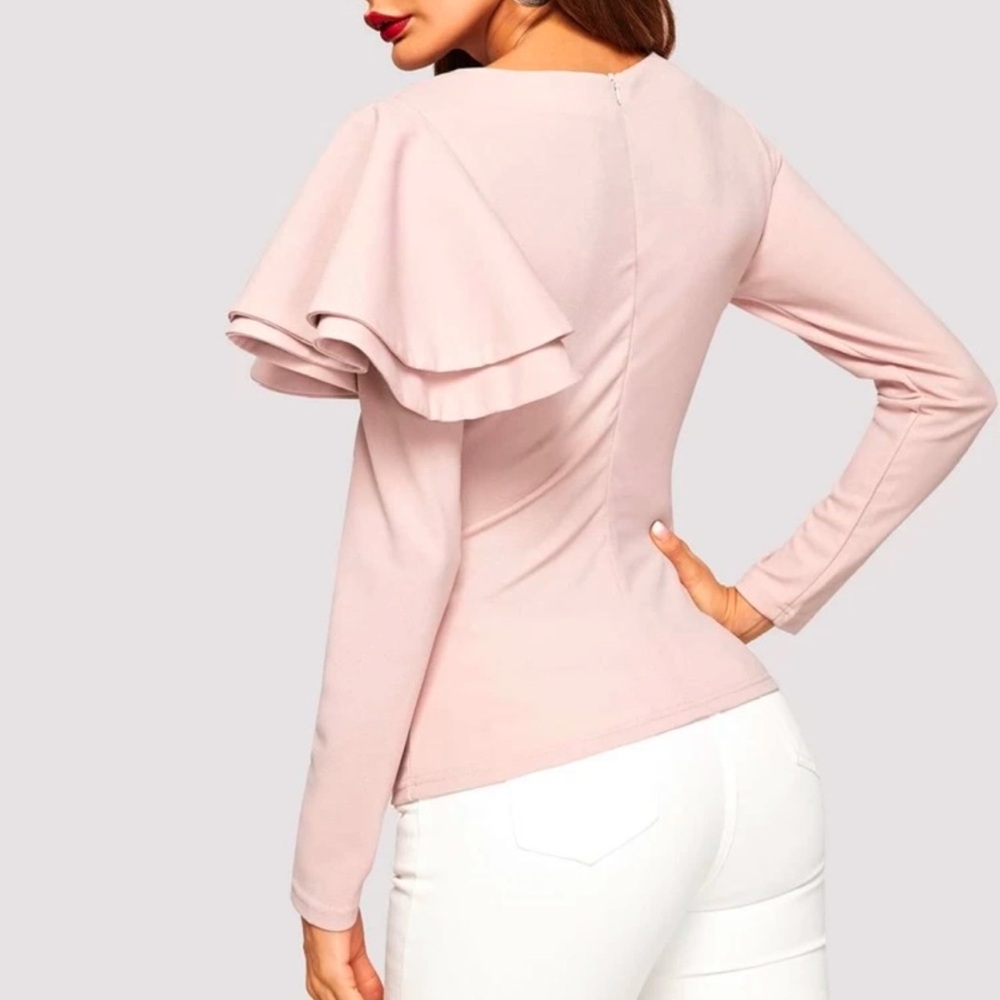 Ruffle Shoulder Top - Picture 2 of 6